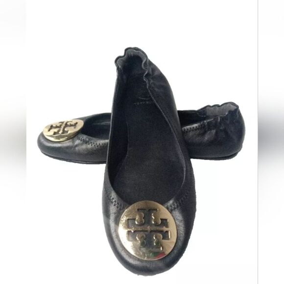 Tory Burch Shoes - Tory Burch Minnie Travel Ballet Shoes Women's Size 6~Black/Gold